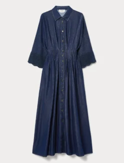 Abito chemisier in denim - BLU NOTTE