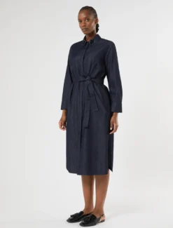 Abito chemisier in denim leggero - BLUE JEANS