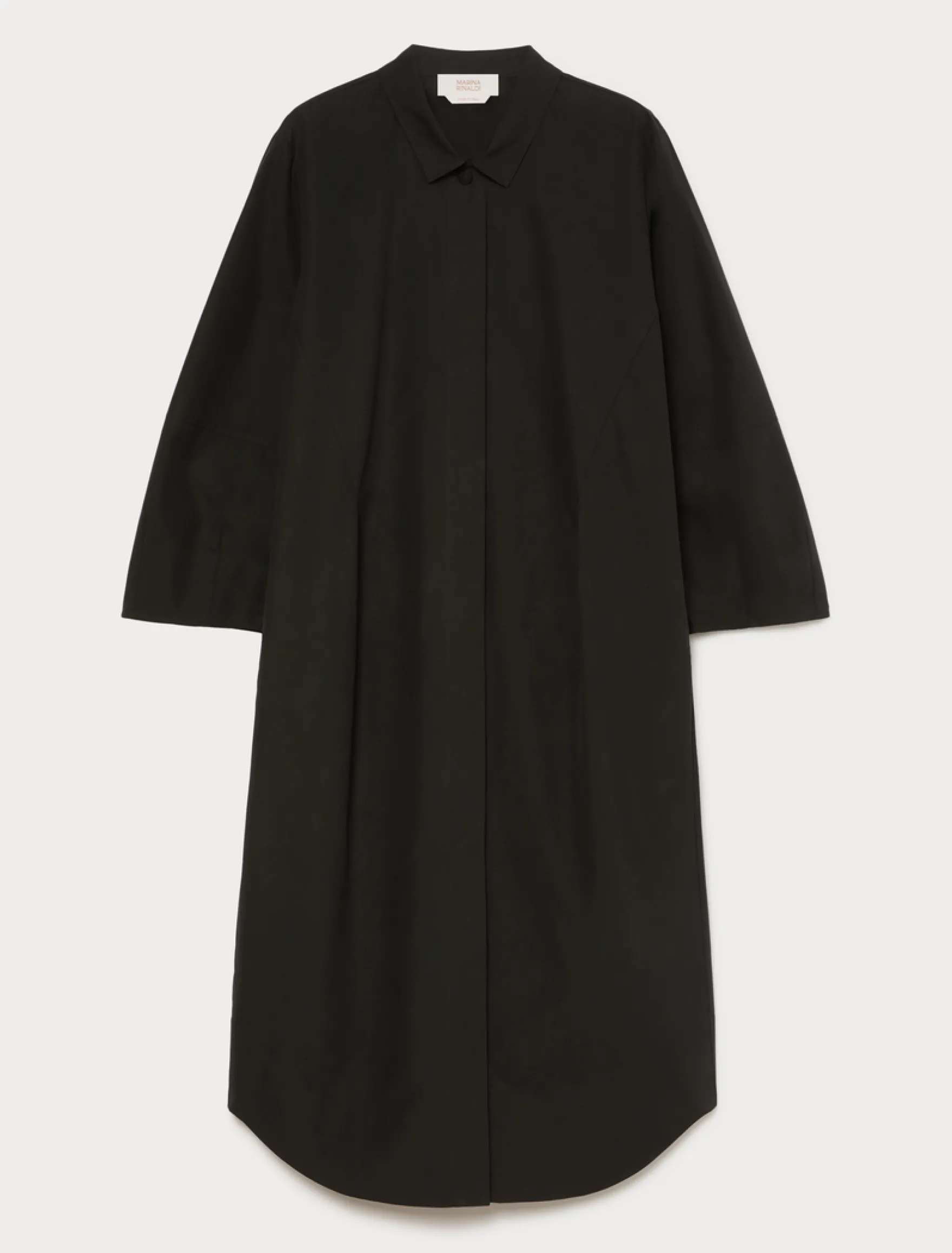 Abito chemisier in tela di cotone - NERO