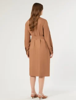 Abito chemisier in twill - CARAMELLO