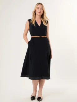 Abito in cady - BLU NOTTE