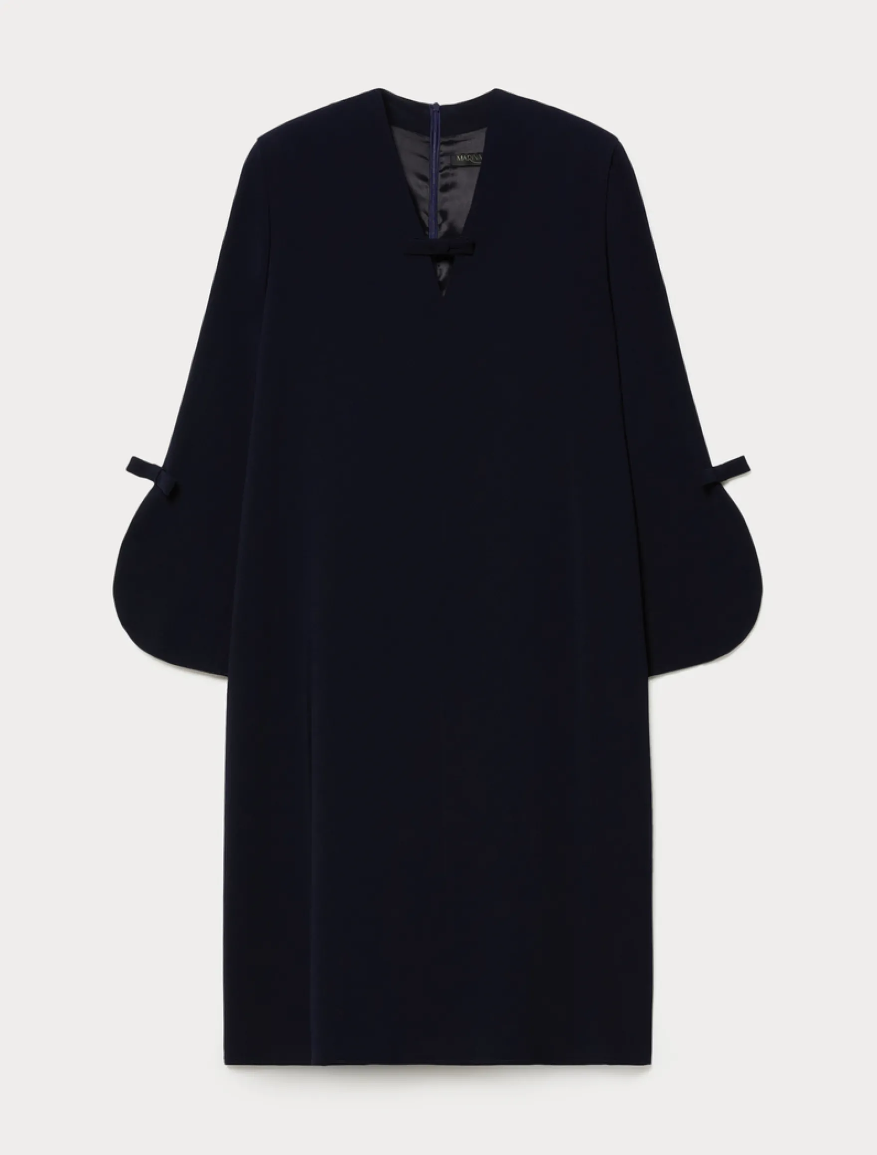 Abito in cady con fiocchi - BLU NOTTE