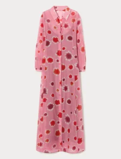 Abito in cotone e seta - ROSA