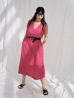 Abito in cotone - FUXIA