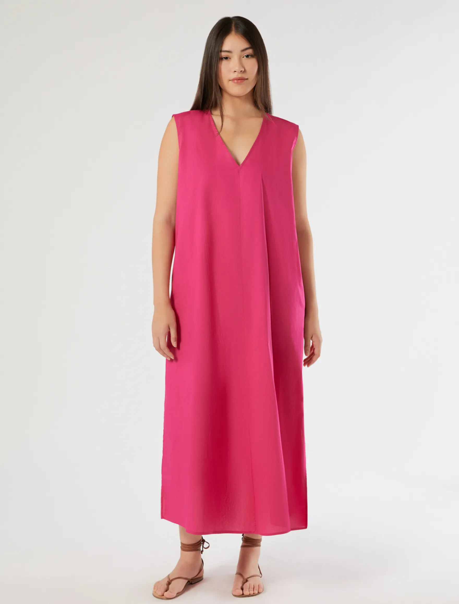Abito in cotone - FUXIA