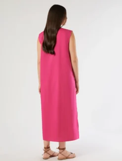 Abito in cotone - FUXIA