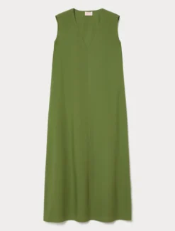 Abito in cotone - VERDE OLIVA