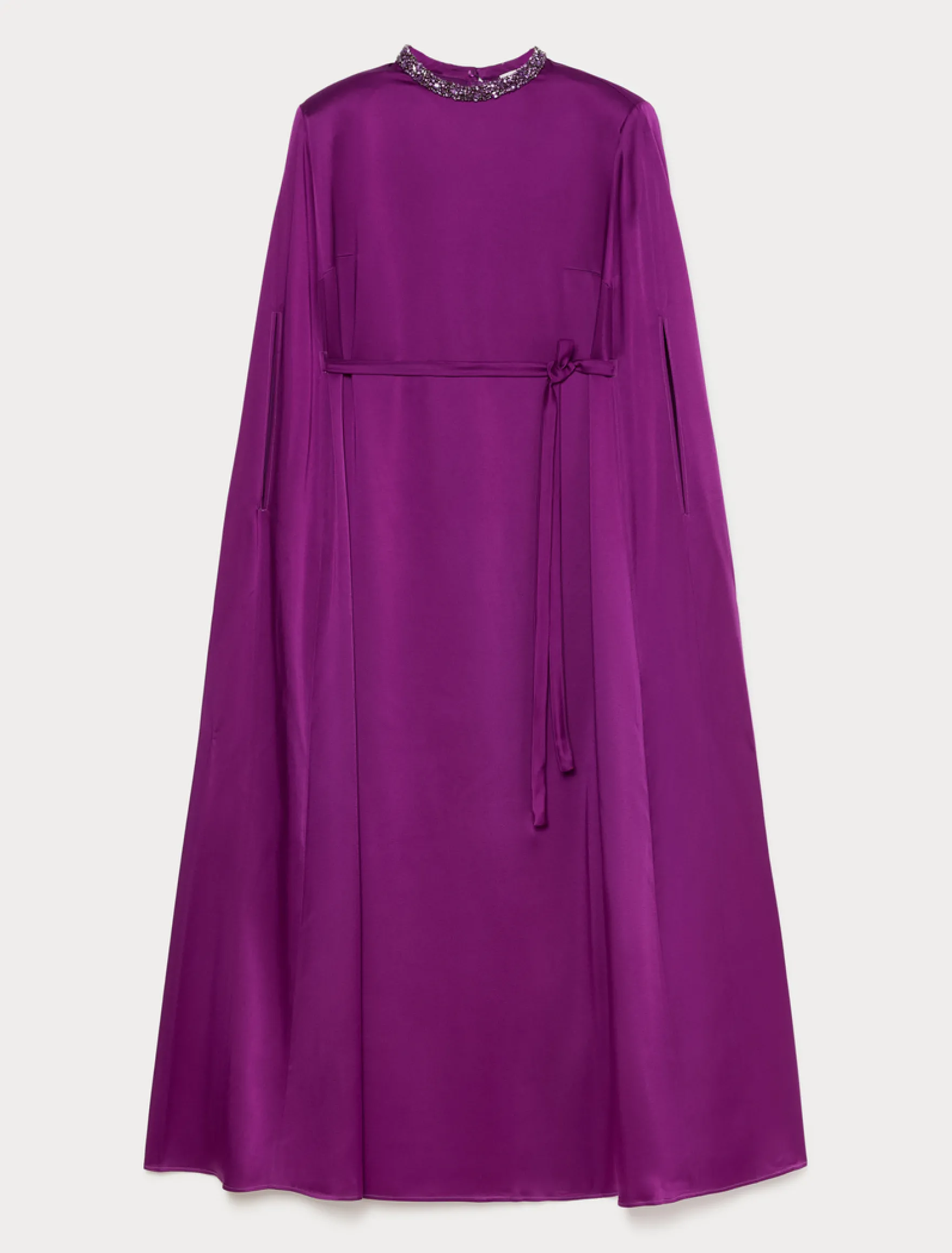 Abito in enver satin lucido - FUXIA VIOLA