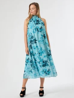 Abito in georgette - ACQUA