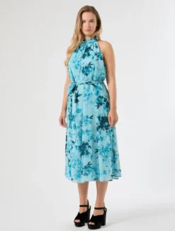 Abito in georgette - ACQUA