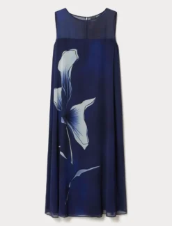 Abito in georgette - BLU NOTTE