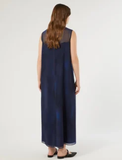 Abito in georgette - BLU NOTTE
