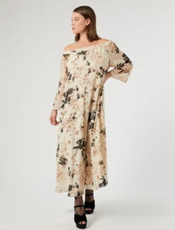 Abito in georgette - GHIACCIO