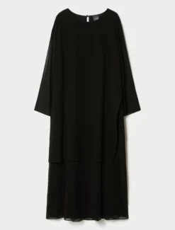 Abito in georgette - NERO