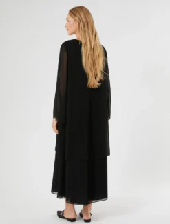Abito in georgette - NERO