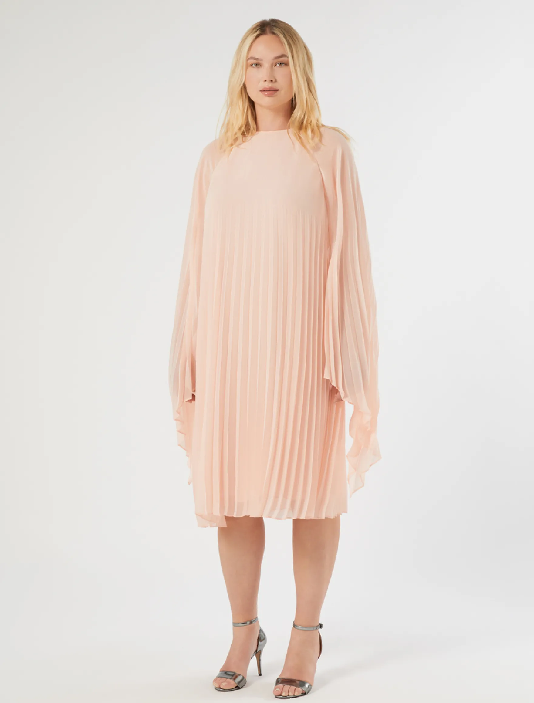 Abito in georgette plissé - ROSA