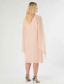 Abito in georgette plissé - ROSA