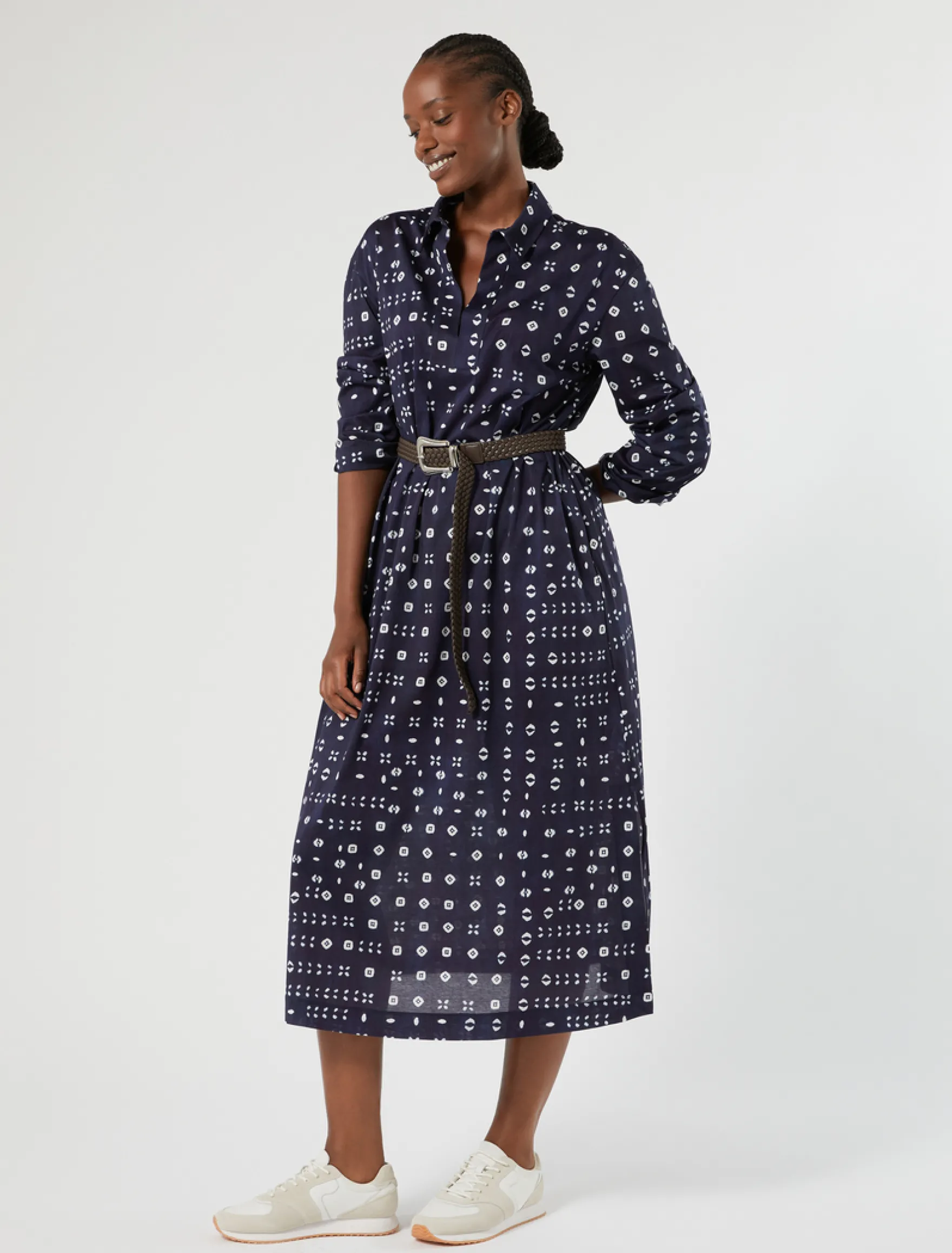 Abito in jersey di cotone - BLU