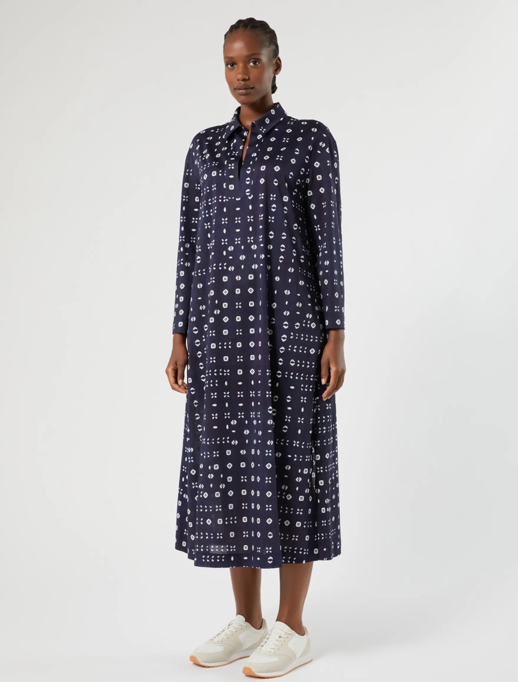 Abito in jersey di cotone - BLU