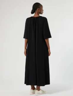 Abito in jersey double - NERO