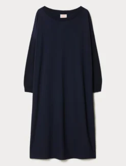 Abito in jersey stretch e maglia - BLU NOTTE