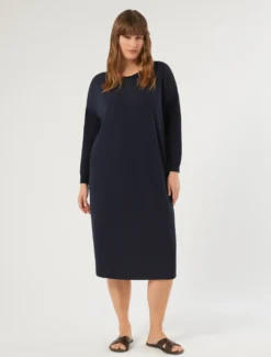 Abito in jersey stretch e maglia - BLU NOTTE