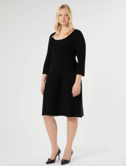 Abito in maglia di viscosa - NERO