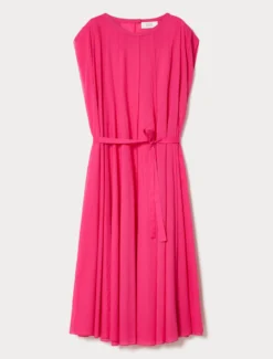 Abito in mussola ricamata - FUXIA