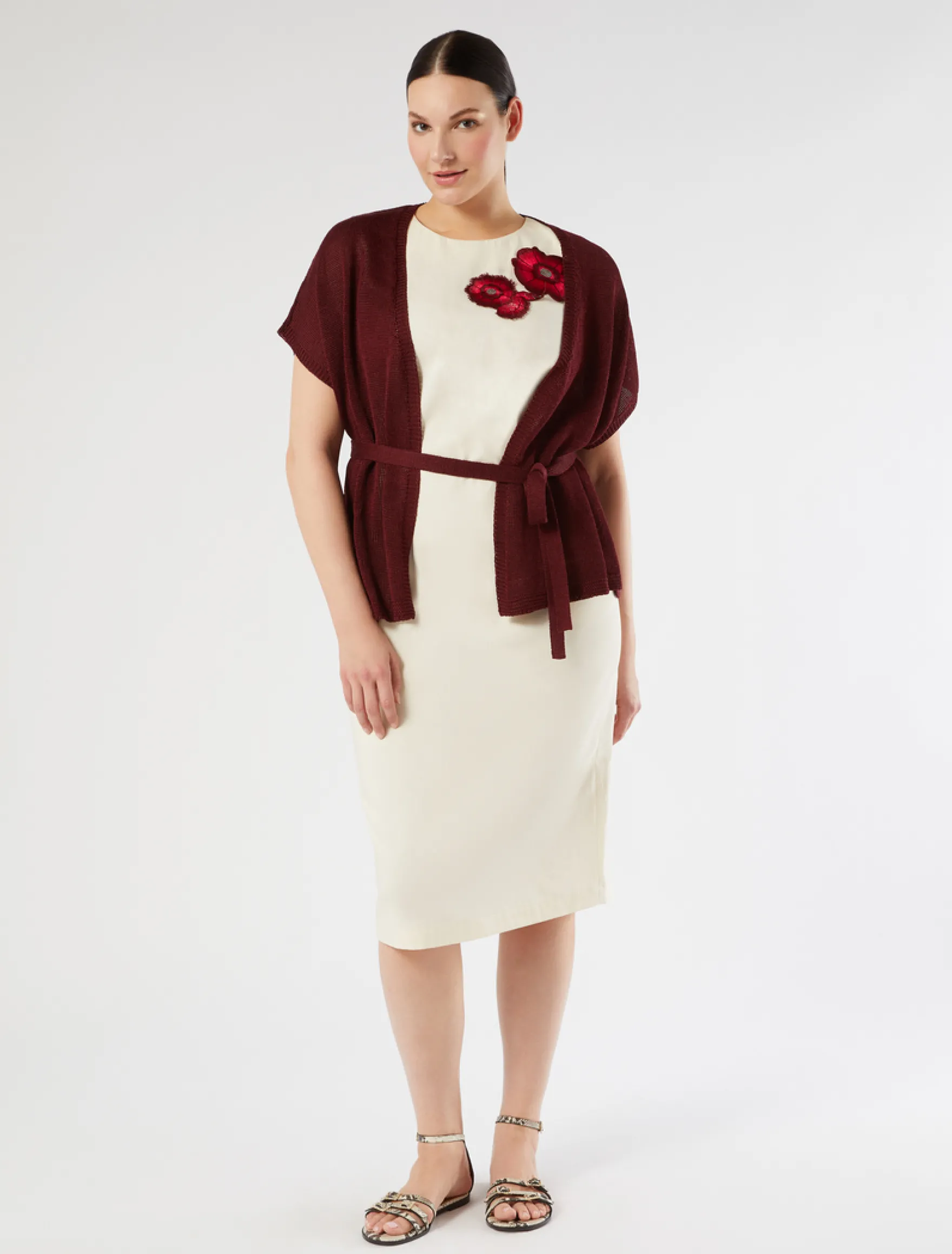 Abito in ottoman di cotone - ECRU