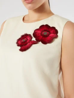Abito in ottoman di cotone - ECRU