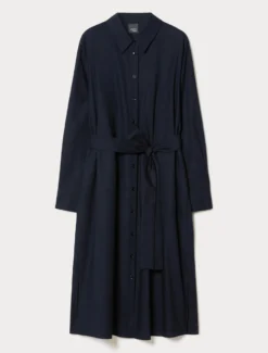 Abito in popeline di cotone - BLU NOTTE