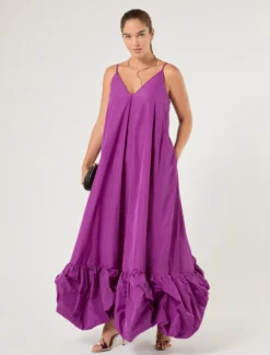 Abito in taffetà - FUXIA VIOLA
