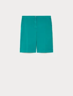 Bermuda in raso di cotone - VERDE