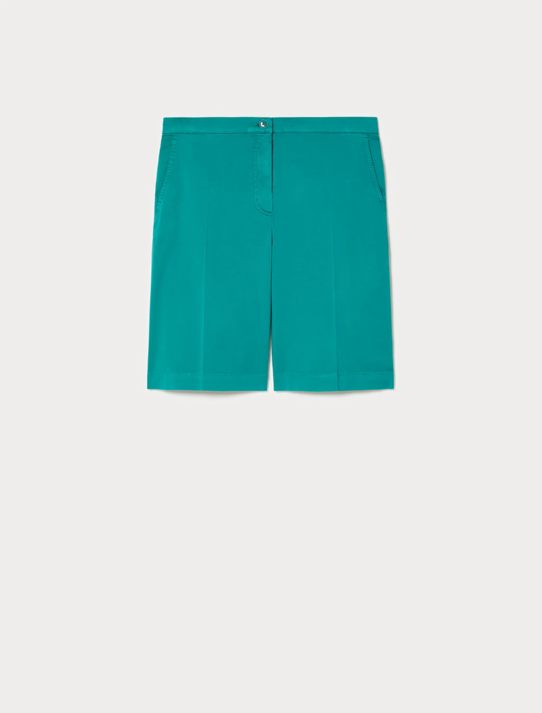 Bermuda in raso di cotone - VERDE