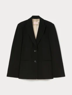 Blazer in jersey scuba crêpe - NERO