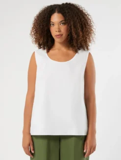 Blusa in cotone - BIANCO