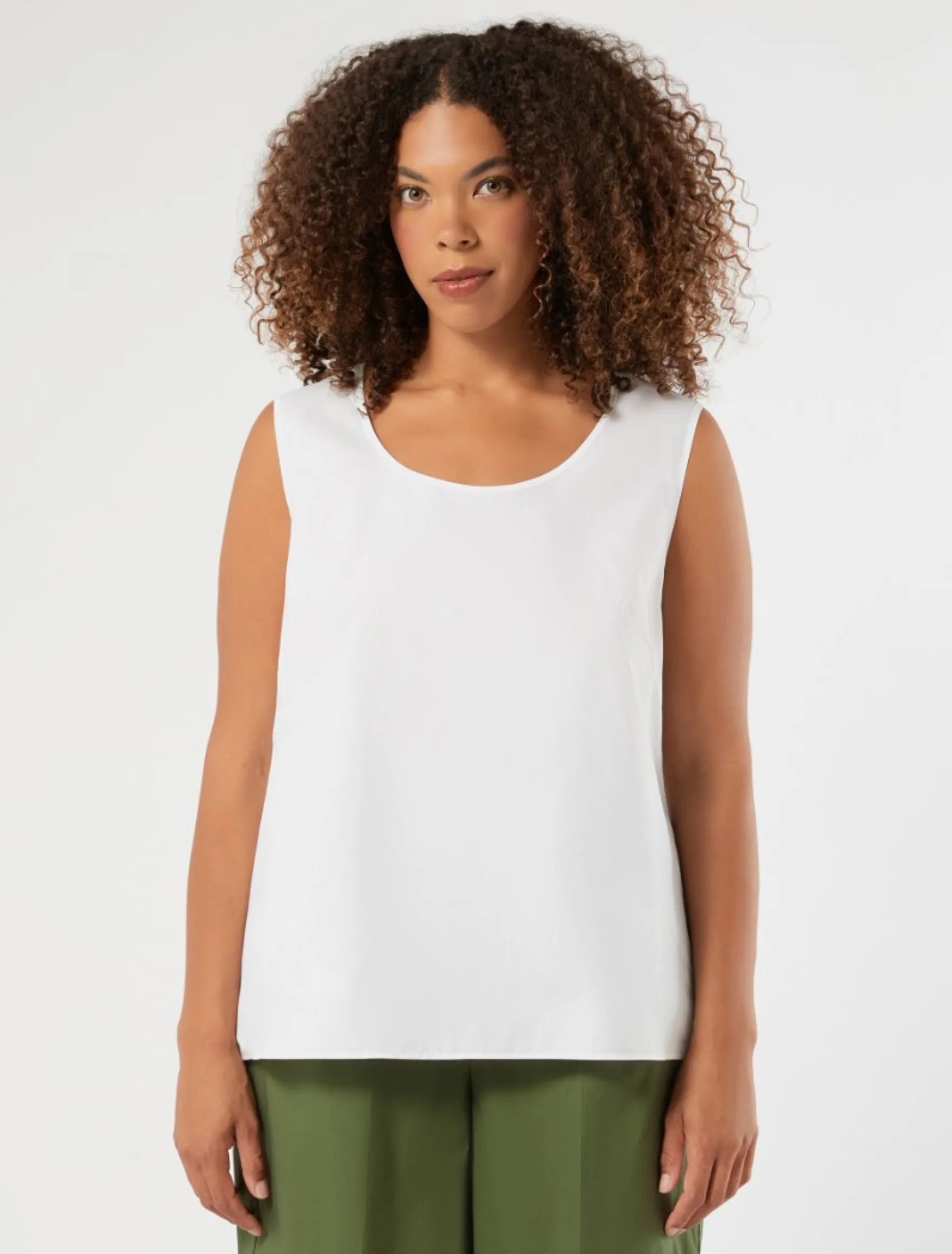 Blusa in cotone - BIANCO