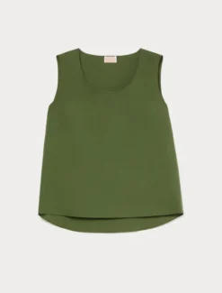 Blusa in cotone - VERDE OLIVA