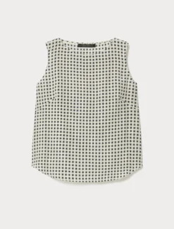 Blusa in crêpe de Chine di seta - BIANCO AVORIO
