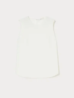 Blusa in crêpe de Chine di seta - BIANCO AVORIO