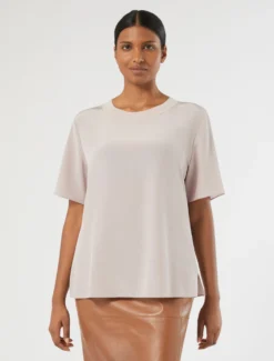 Blusa in crêpe de Chine di seta - LILLA