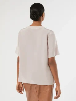 Blusa in crêpe de Chine di seta - LILLA