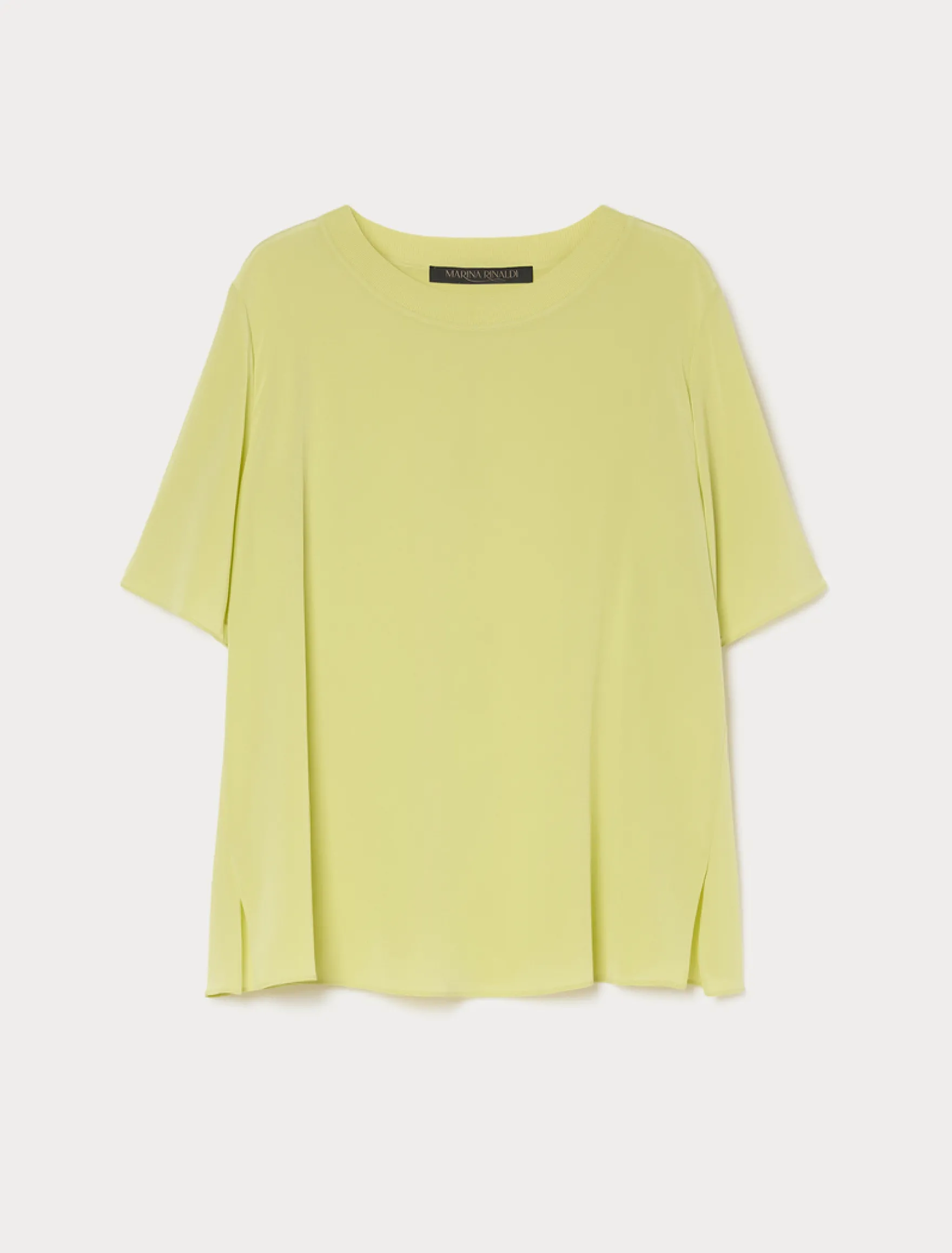 Blusa in crêpe de Chine di seta - LIME