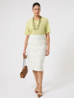 Blusa in crêpe de Chine di seta - LIME