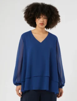 Blusa in georgette - BLUETTE