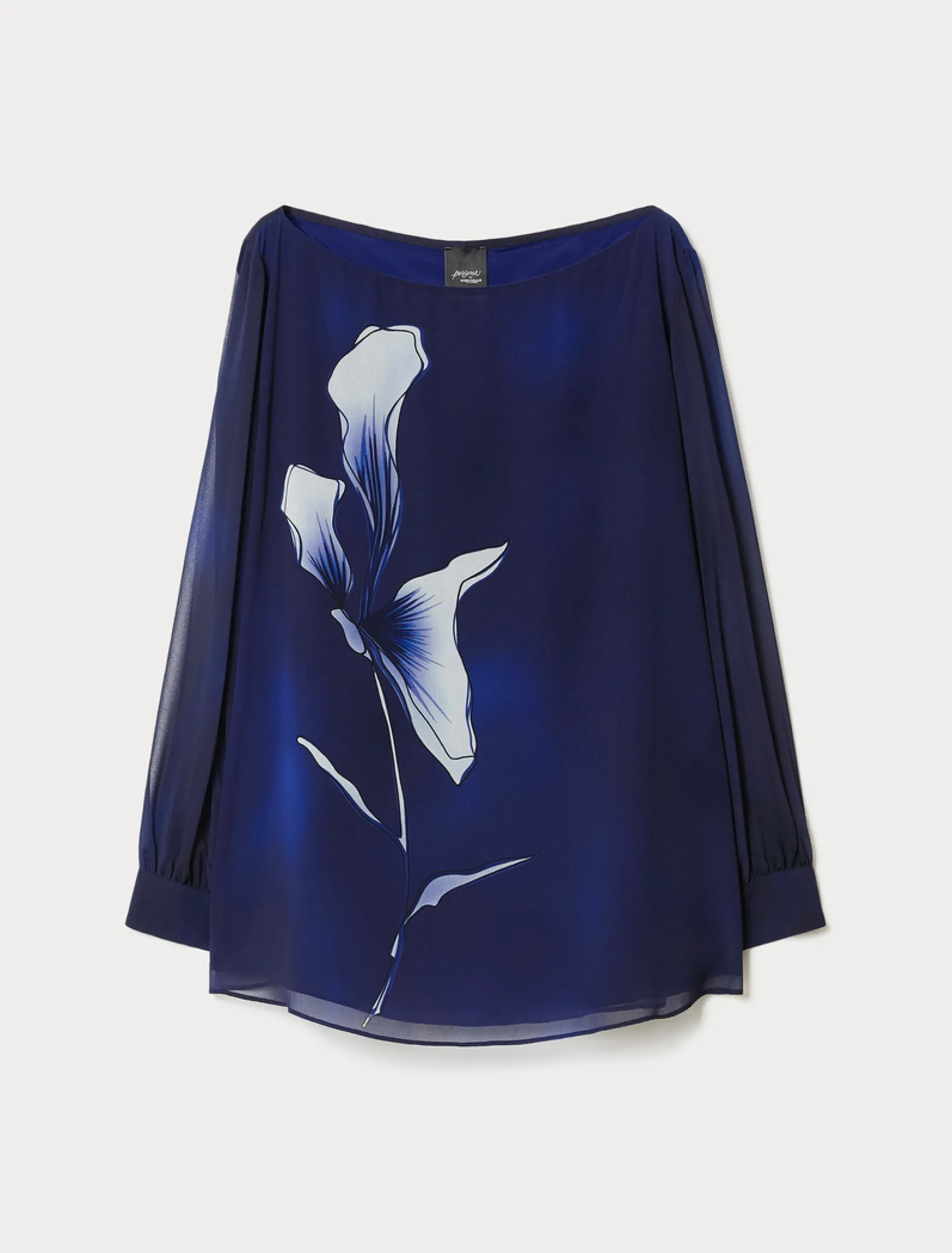 Blusa in georgette - BLU NOTTE
