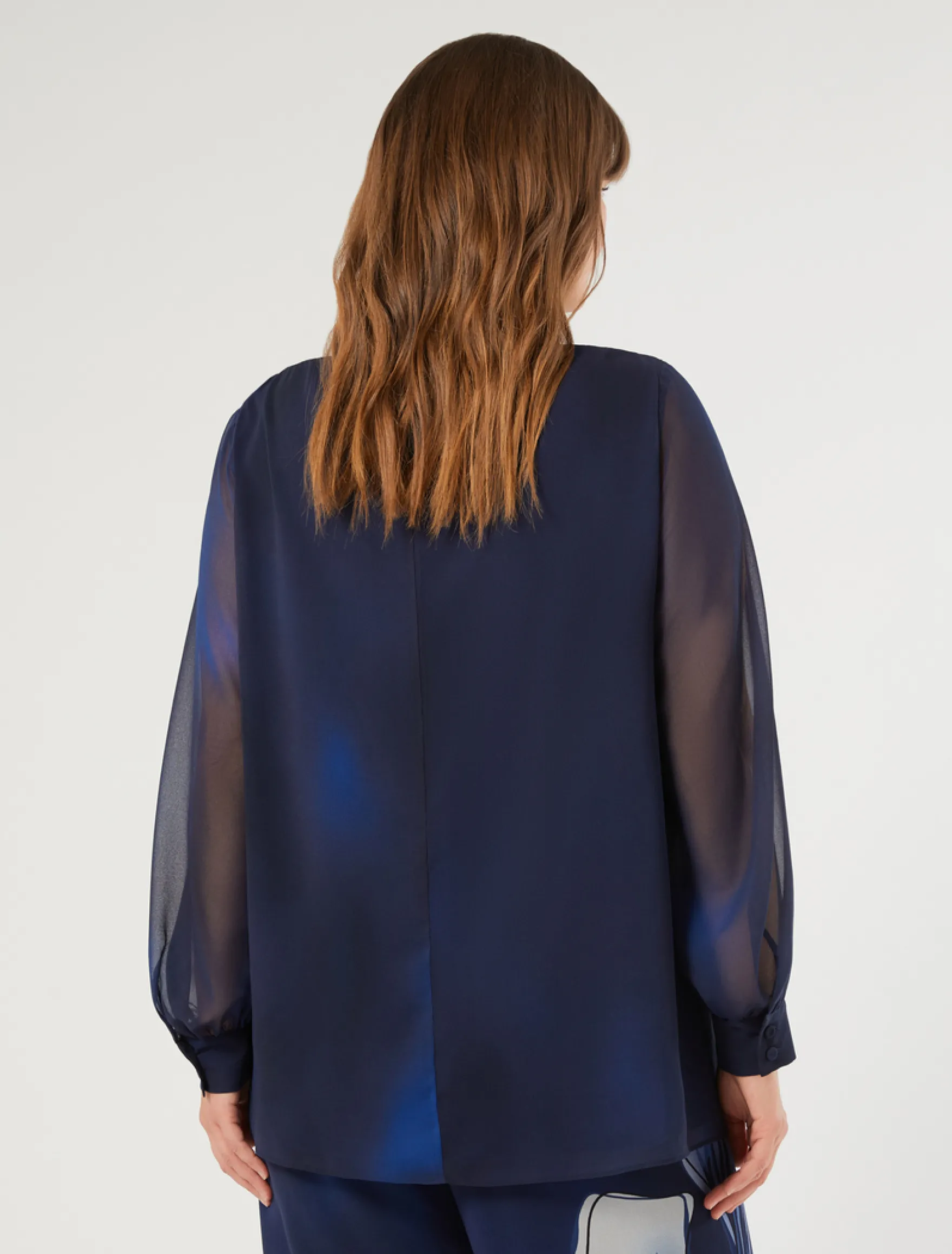 Blusa in georgette - BLU NOTTE