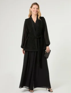 Blusa in georgette - NERO