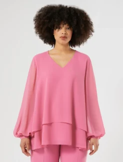 Blusa in georgette - ROSA