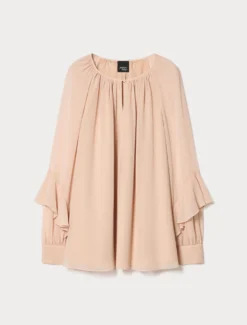 Blusa in georgette - ROSA ANTICO